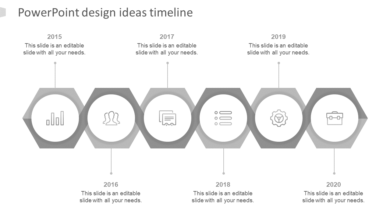 powerpoint design ideas timeline-grey